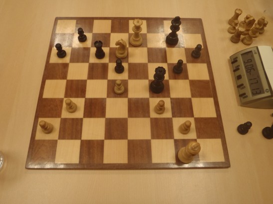 Laatste zet van de wedstrijd Kg8 met remiseaanbod.