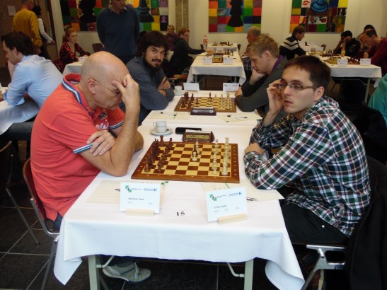 Peter met zwart ten GM Sipke Ernst